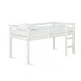 Dorel Milton Engineered Wood Loft Bed Space-Saving  Twin  White