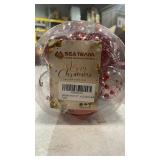 Red Glass Christmas Ball Ornaments Set