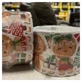 Gingerbread Man Christmas Sticker Roll bundle of two