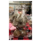 White and Silver Standing Snowman Decorations Set