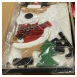 Wooden Ice Skating Reindeer Christmas Decoration