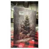 Christmas Tree Wall Art, Christmas Wall Decorations, Christmas Poster Pictures Wall Decor for Home Office, 11x14 Inch Framed