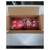 Extra Large Size Outdoor Christmas Ornaments, Oversized Huge Big Shatterproof Xmas Christmas Plastic Balls for Outside Lawn Yard Tree Hanging Decorations (6\"/150mm, Red, 4 Packs)