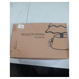 Red Glitter Metal Christmas Tree Skirt