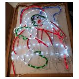 5FT Lighted Waving Santa Claus Animated Christmas Decoration, 273 LEDs Neon Lighted Figure for Outdoor Yard Decor, Indoor Holiday Party - Retail: $130