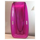34in Kids Plastic Toboggan Snow Sled w/Pull Rope, 2 Handles, Purple. - Retail: $20