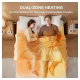 Bedsure Heated Mattress Pad King Size - Dual Controller Electric Mattress Pad, Fast Heating Bed Warmer with Deep Pocket, 10 Heat Settings & 12 Hour Timer Auto Shut Off (King, 78x80") - Retail: $98"