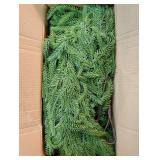 2 Pcs 6 Ft Artificial Norfolk Pine Garlands, Real Touch Winter Pine Garland, Green Artificial Greenery Garland for Table, Mantle, Wall, Indoor, Outdoor Christmas Decorations (2, 6 FT) - Retail: $30