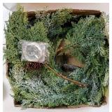 6FT Christmas Garland with a 50 LED String Light (Not pre Installed), Cedar Garlands with Snowy Leaves and Pine Cone, Decorations for Mantel Stairs Table Runner Indoor Winter Decor