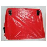 Christmas Tree Storage Bag 7.5 Ft - Rolling Christmas Tree Storage Box - Plastic, Durable Handles and Wheels - Large Christmas Tree Bag - Red