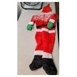 4.5 FT Christmas Hanging Santa Claus, Christmas Outdoor Decoration for Gutter or Roof/Chimney/Tree/Porch - Retail: $25
