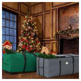 Christmas Tree Storage Bag 9Ft, Christmas Tree Bag with Adjustable Straps Fits Artificial Tree, Christmas Tree Storage Box 600D Waterproof Oxford Extra Large Heavy Duty, Dual Zippers - Retail: $548