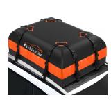 Car Rooftop Cargo Carrier Roof Bag Waterproof for All Top of Vehicle with/Without Rack Includes Topper Anti-Slip Mat + Luggage Lock