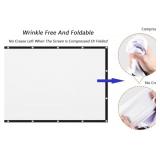 120 inch Projector Screen 16:9 Foldable Anti-Crease Portable Projector Movies Screens for Home Theater Outdoor Indoor Support Double Sided Projection - Retail: $36