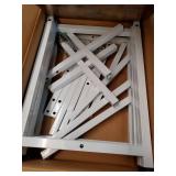 20 Gallon Fish Tank Stand, Upgraded Height Aquarium Stand Table with 2 Tiers Storage Shelf, Metal Reptile Breeder Turtle Terrarium Stand Rack for Home Office, 24 L x 12" W x 32.2" H, White - Retail: $