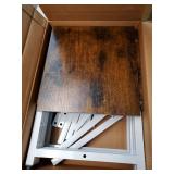 20 Gallon Fish Tank Stand, Upgraded Height Aquarium Stand Table with 2 Tiers Storage Shelf, Metal Reptile Breeder Turtle Terrarium Stand Rack for Home Office, 24 L x 12" W x 32.2" H, White - Retail: $