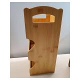 Tea Bag Organizer Bamboo Coffee Condiment and Accessories Storage Holder, 3 Tier Teabag Shelf Coffee Pod Organizer Caddy Storage Box, Vertical Tea Packet Rack for Home, Office, Cafe - Retail: $20