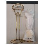 Stainless Steel Kitchenware Seven Pieces Set (White Gold).Cooking Utensils Set with hanging shelf .Include Slotted Spoon, Slotted Spatula, Large Spoon, Soup Ladle, Spatula, Pasta spoon. - Retail: $28