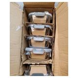 [10-Pack] Glass Meal Prep Containers with Lids, MCIRCO Food Storage Containers with Snap Locking Lids, Airtight Lunch Containers, Microwave, Oven, Freezer and Dishwasher - Retail: $35