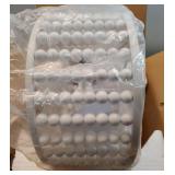 Wood Bead Chandelier, Semi Flush Mount Boho Nursery Ceiling Light Fixture Rustic 3 Lights Chandelier Farmhouse E26 for Kitchen Bedroom Living Dining Room White - Retail: $56