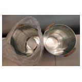 2 Galvanized Buckets, Table Decor for Anniversary Bridal Shower, Photo Shoot, Home Decor. 12x7 inch. - Retail: $37