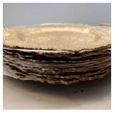 12 Pack Gold Charger Plates, 12.7 Round Plastic Reef Plate Chargers with Flora Reef Design for Wedding Dinner Party Decoration - Retail: $36"
