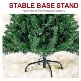 Christmas Tree 7ft Premium Artificial Pine Christmas Tree with Solid Metal Stand and Decorations Fit for Indoor Outdoor (7 feet, Green)