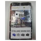 4-Pack Oversized Moving Bags with Reinforced Handles, Heavy-Duty Storage Tote for Clothes, Moving Supplies (Black, 4-Pack) - Retail: $27