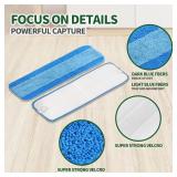 3 Pack Microfiber Cleaning Pads for Bona Mop, Reusable Microfiber Mop Pads for 18 Inch Mop, Hardwood Floor Replacement Cleaning Mop Pads, Machine Washes - Retail: $10