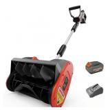 Cordless Snow Shovel, 12-Inch Brushless Snow Blower with 20V Battery & Charger - Retail: $130