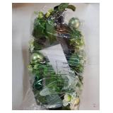 Valery Madelyn Collapsible Spring Wreath for Front Door with Lights, Green Eucalyptus Wreath with White Floral Silk Lamb Ears Leaves and Ornaments for Springtime Holiday Wall Porch Easter Party-24