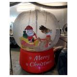 6ft Inflatable Crystal Ball with Santa Claus, Reindeer and Xmas Tree, Large Christmas Inflatables, Blow Up Christmas Decorations with LED Lights for Indoor and Outdoor - Retail: $90