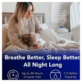 Vicks Warm Steam Vaporizer, Small to Medium Rooms, 1.5 Gallon Tank Warm Mist Humidifier for Baby and Kids Rooms with Night Light, Works with Vicks VapoPads and VapoSteam - Retail: $20