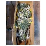 4ft Pre-Lit Snow Flocked Christmas Tree with Lights, Artificial Christmas Tree