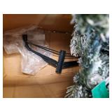 4ft Pre-Lit Snow Flocked Christmas Tree with Lights, Artificial Christmas Tree