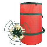 Christmas Light Storage Bag - with 4 Metal Reels to Store A Lot of Holiday Christmas Lights Bulbs, Tear Proof 600D Oxford Fabric, Reinforced Stitched Handles