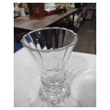 Clear Glass Scalloped Fluted Vase