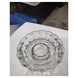 Clear Glass Scalloped Fluted Vase