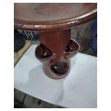 Brown Ceramic Strawberry Planter with Saucer