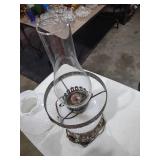 Hobnail White Glass Hurricane Table Lamp