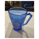 Cobalt Blue Shirley Temple Geometric Glass Mug