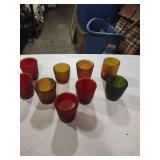 Hobnail Glass Votive Candle Holders Set