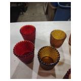Hobnail Glass Votive Candle Holders Set