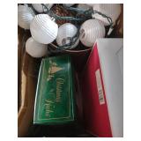 Christmas Box Collection with White Globe String Lights