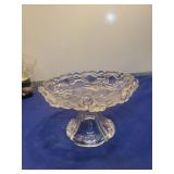 Crystal Glass Pedestal Fruit Bowl