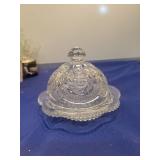 Crystal cut dome dish