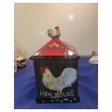 Decorative Rooster Hen House Cookie Jar