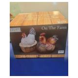 David Carter Brown On The Farm Chicken Sugar & Creamer Set
