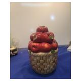 Ceramic Apple Basket Cookie Jar