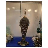 Art Deco Peacock Fan Fireplace Screen made of brass